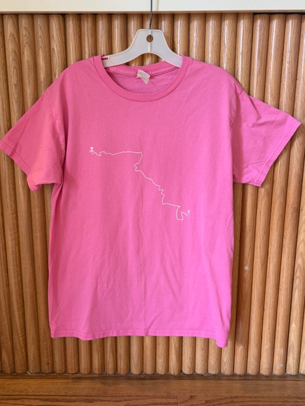 Lord of the Rings LOTR Map Route Tee Pink | Frodo Mordor Journey Unisex Shirt M